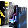 TQLGY 3 Pack Screen Protector for Motorola Edge 2021 / Motorola Edge 5G UW with 3 Pack Camera Lens Protector, Tempered Glass Film, 9H Hardness - HD - Bubble Free - Anti-Scratch - Easy Installation