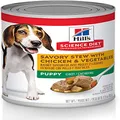 Hill's Science Diet Puppy Wet Dog Food, Savory Stew with Chicken and Vegetables, 363g, 12 Pack, Canned Dog Food