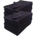 Simpli-Magic 79178 Cotton Hand Towels, 16"x27", Black, Not Bleach Proof, 12 Pack