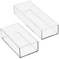 iDesign The Sarah Tanno Collection 3-Piece Set of Cosmetic Organizers, Clear