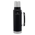 Stanley Classic Vacuum Insulated Wide Mouth Bottle, Matte Black - BPA-Free 18/8 Stainless Steel Thermos for Cold & Hot Beverages â€“ Keeps Liquid Hot or Cold for Up to 24 Hours â€“Â
