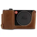MegaGear Leica TL2, TL MegaGear MG1726 Ever Ready Genuine Leather Camera Half Case Compatible with Leica TL2, TL - Dark Brown Camera Case, Dark Brown (MG1726)