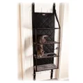 K&H PET PRODUCTS Hangin’ Cat Tree - Door Mounted Climber Cat Wall Perch Furniture Cat Hammock for Indoor, Hanging/Elevated Bed - 4 Story Gray 12 X 22 X 65 Inches