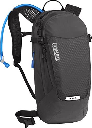 CamelBak Women's M.U.L.E. 12 Mountain Biking Hydration Pack - Easy Refilling Hydration Backpack - Magnetic Tube Trap 3L, Charcoal/Black