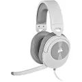 CORSAIR HS55 SURROUND Gaming Headset (Leatherette Memory Foam Ear Pads, Dolby Audio 7.1 Surround Sound on PC and Mac, Lightweight, Omni-Directional Microphone, Multi-Platform Compatibility) White