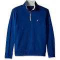 Nautica Men's Solid 1/4 Zip Fleece Sweatshirt, Estate Blue, X-Large