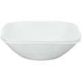 Corelle Vitrelle 1-Qt Serving Bowl, Large Serving Bowl, Triple Layer Glass, Crack and Chip Resistant, Square Serving Trays, 7.75" W x 2.25" H (Set of 2) White