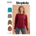 Simplicity S9385 Misses' Sewing Pattern Knit Tops with Length and Sleeve Variations, Size 16-18-20-22-24