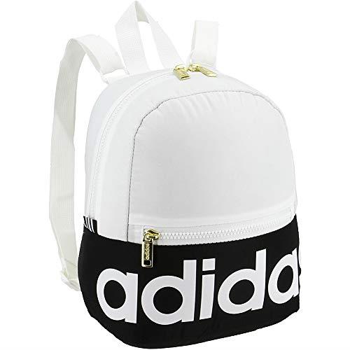 adidas Originals Unisex Linear Mini Backpack, White/Black/Gold, ONE SIZE