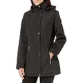 Calvin Klein Women's Classic Quilted Jacket with Side Tabs, Black, Small
