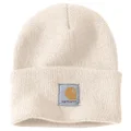 CARHARTT Men's Knit Cuffed Beanie Hat, Deep Winter White, One Size US