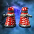 Dr Who Dalek Salt and Pepper Shaker Set,Red/Black