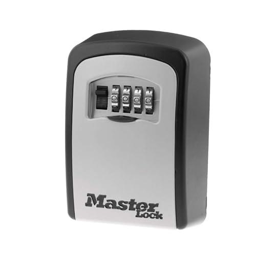 Master Lock 5401DAU Wall Mountable, Resettable Key Safe, Black, 5 Key Capacity