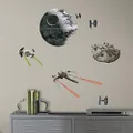 RoomMates RMK3012SCS Star Wars Classic Spaceships Peel and Stick Wall Decals, 20 Count