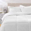 Amazon Basics Ultra-Soft Micromink Sherpa Comforter Bed Set - Gray, King