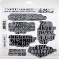 Stampers Anonymous Cling RBBR Stamp Set Faded Type