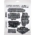 Tim Holtz - Stampers Anon Cling RBBR Stamp Set Faded Type