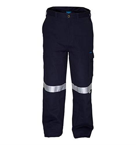 Prime Mover mens Flame Retardant Drill Cargo Pants with 3M Tape, Navy, Size 089T