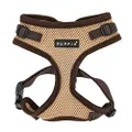 Puppia Authentic RiteFit Harness with Adjustable Neck, Small, Beige