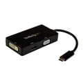 StarTech.com USB-C Multiport Adapter - 4K 30 Hz - USB C to HDMI/DVI/HDMI - USB C Adapter - USB C Dongle - USB C Hub