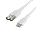 Belkin CAB001bt2MWH BoostCharge USB-C to USB-A Cable, White, 2 Meter Length
