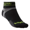 Bridgedale Mens Trail Run Ultralight T2 Merino Performance Ankle, Black, Large