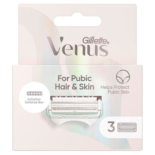 Gillette Venus Women's Razor Blade Refills For Pubic Hair and Skin, 3 Count