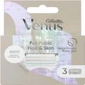Gillette Venus Women's Razor Blade Refills For Pubic Hair and Skin, 3 Count