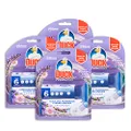 Duck Fresh Discs Toilet Bowl Cleaner, Lavender Scent, Reusable Dispenser and 4*(1*6 toilet gel discs)