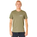 RIP CURL Men's Authentic Goods Tee, Olive Marle, X-Small