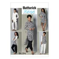 Butterick 6294 Misses' Sewing Curved-Hem Tunics and Elastic-Waist Pants, Size 8-10-12-14-16