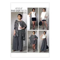 Vogue 9191 Misses' Pattern Ponchos, Back-Pleat Top, Shorts and Wide-Leg Wrap Pants, Size 16-18-20-22-24-26