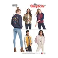 Simplicity US8418R5 Misses' Sewing Pattern Lined Bomber Jacket, Size 14-16-18-20-22