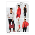 Vogue V9286 Misses' Sewing Pattern Tops, Straight Skirt, and Pants, Size XS-S-M