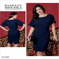 Vogue 1595 Misses' Dress Sewing Pattern, Size 6-8-10-12-14 Navy
