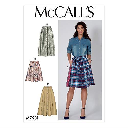 McCall's M7981 Misses' Sewing Patterns Skirts, Size L-XL