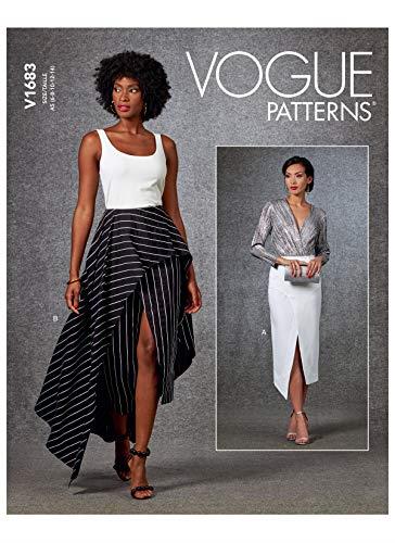 Vogue V1683 Misses' Sewing Pattern Skirt, Size 6-8-10-12-14