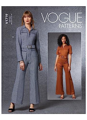 Vogue V1719 Misses' Jumpsuit and Belt Sewing Pattern, Size 16-18-20-22-24