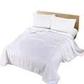 Silk Camel Luxury Comforter Filled with 100% Natural Long Strand Mulberry Silk for Summer - Queen Size