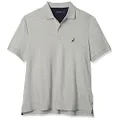 Nautica Men's Classic Fit Short Sleeve Solid Soft Cotton Polo Shirt, Grey Heather, Large