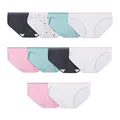 Fruit of the Loom Women's Underwear Cotton Bikini Panty Multipack, Fashion Assorted (10 Pack), Large (7)