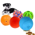 VolacoPets 5 Pack Different Functions Interactive Puppy Toys, Dog Puzzle Toys Ball for Small Dog,Squeaky Ball,Dental Cleaning Ball,Dog Treat Ball Dispenser,Cotton Rope Toy Ball
