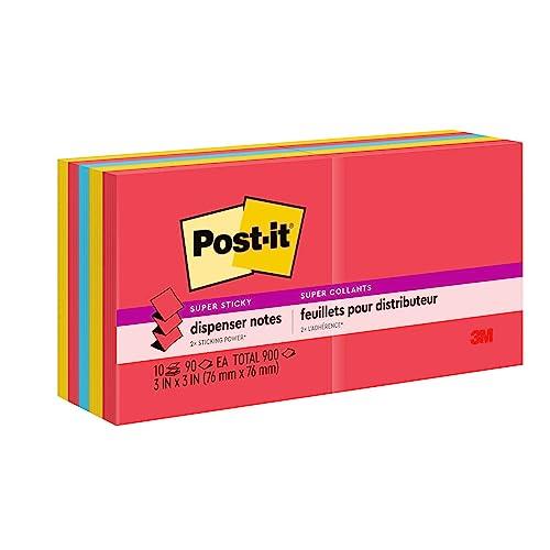 Post-it Super Sticky Pop-up Notes, 3 in x 3 in, Marrakesh Collection, 10 Pads/Pack (R330-10SSAN)