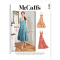 McCall's M8215 Misses' Fit and Flare Knit Dresse Sewing Pattern, Size 18W-20W-22W-24W