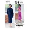 Simplicity S9370 Misses' Sewing Pattern Knit Dress with Sleeve and Length Variations, Size 6-8-10-12-14
