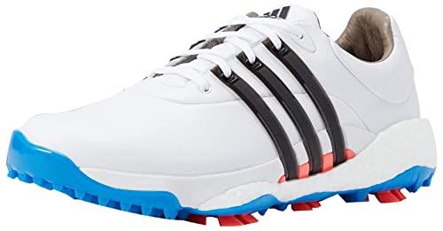 adidas Men's Tour360 22 Golf Shoes, Footwear White/Core Black/Blue Rush, 10, Footwear White/Core Black/Blue Rush, 10