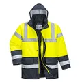 Portwest S466 Waterproof Hi-Vis Contrast Winter Traffic Jacket Yellow, 5X-Large