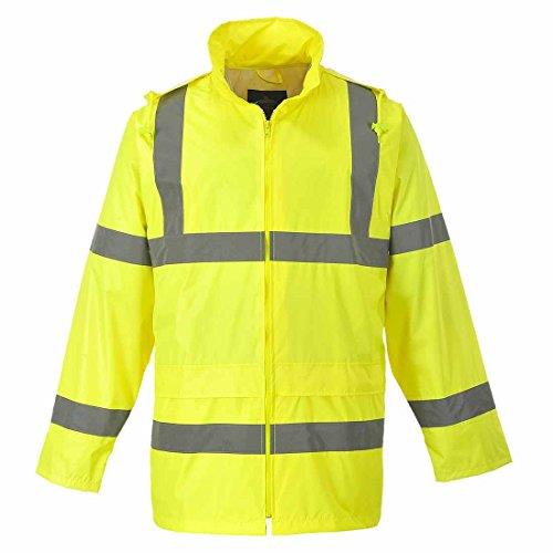 Portwest Mens Hi Vis Rain Jacket, Yellow, 3X-Large