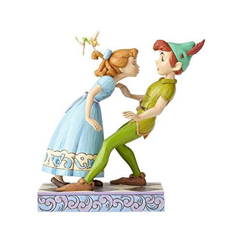Enesco Disney Traditions by Jim Shore 65th Anniversary Peter Pan and Wendy Stone Resin, 7.6” Figurine, 7.6 Inches, Multicolor