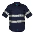 Prime Mover MA909 Geelong Long Sleeve Regular Weight Shirt Navy, XX-Large